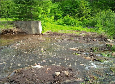 Figure 17.1: Bicroft – Spillway of Pond A at the tailings management facility, 2017