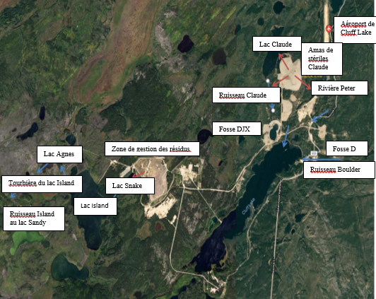 Figure 13.1 : Projet de Cluff Lake – Vue aérienne