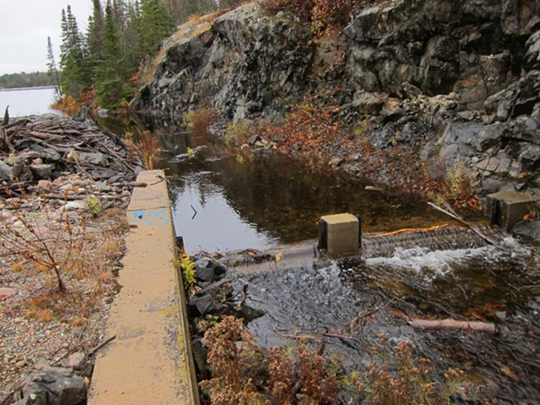 Figure 19.1 : Elliot Lake – Déversoir sur le site minier de Quirke