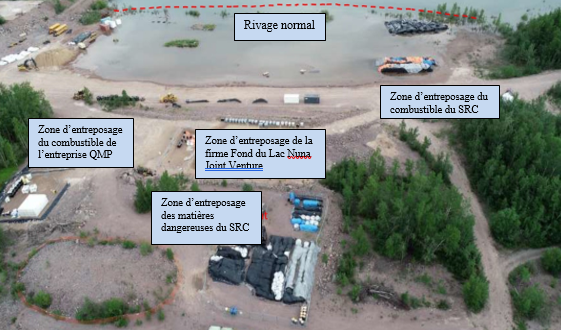 Figure 9.2 : Gunnar – Zones inondées le 18 juillet 2020