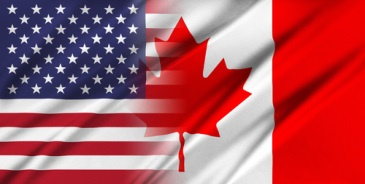 Image of USA & Canada Flag