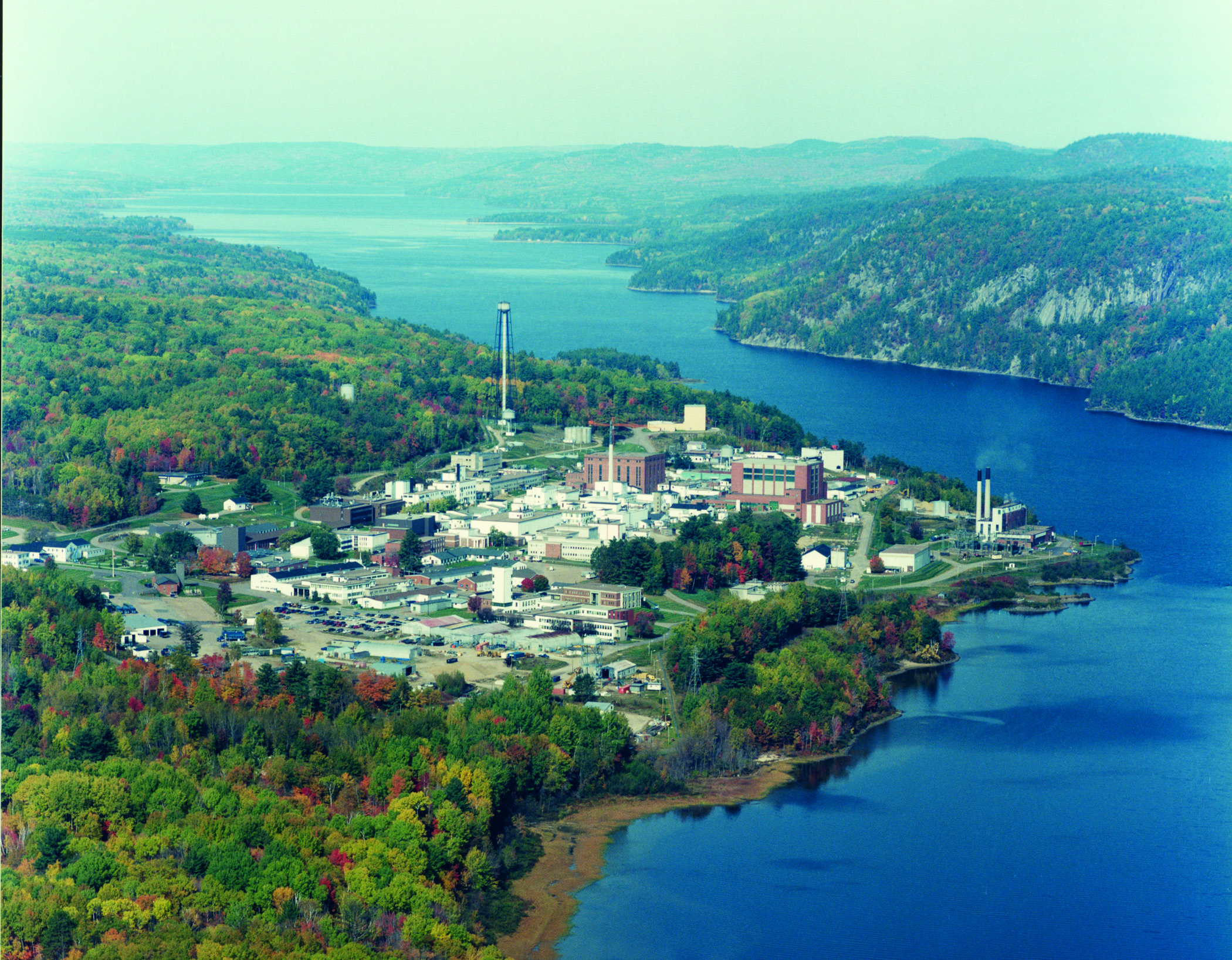 Aerial view of AECL's Chalk River Laboratories