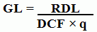 GL = DCF fois divisé par rdl