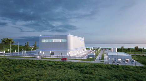Illustration conceptuelle de l’installation nucléaire proposée pour le Projet de nouvelle centrale nucléaire de Darlington.