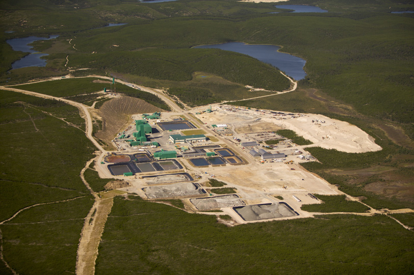 Vue aérienne de l’établissement de McArthur River exploité par Cameco
