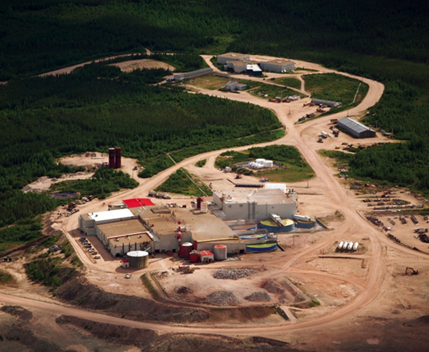 Photographie aérienne de l’établissement de Rabbit Lake.