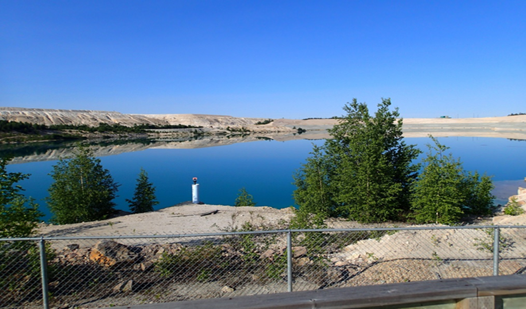 A photograph of the Deilmann tailings management facility at the Key Lake Operation.