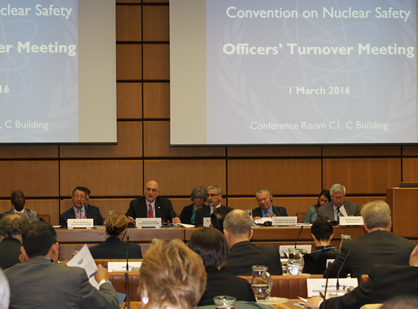 Ramzi Jammal à la à la réunion de roulement de la Convention sur la sûreté nucléaire tenue à l’administration centrale de l’AIEA