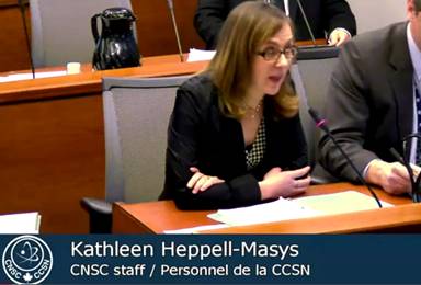 Image featuring Kathleen Heppell-Masys CNSC Staff