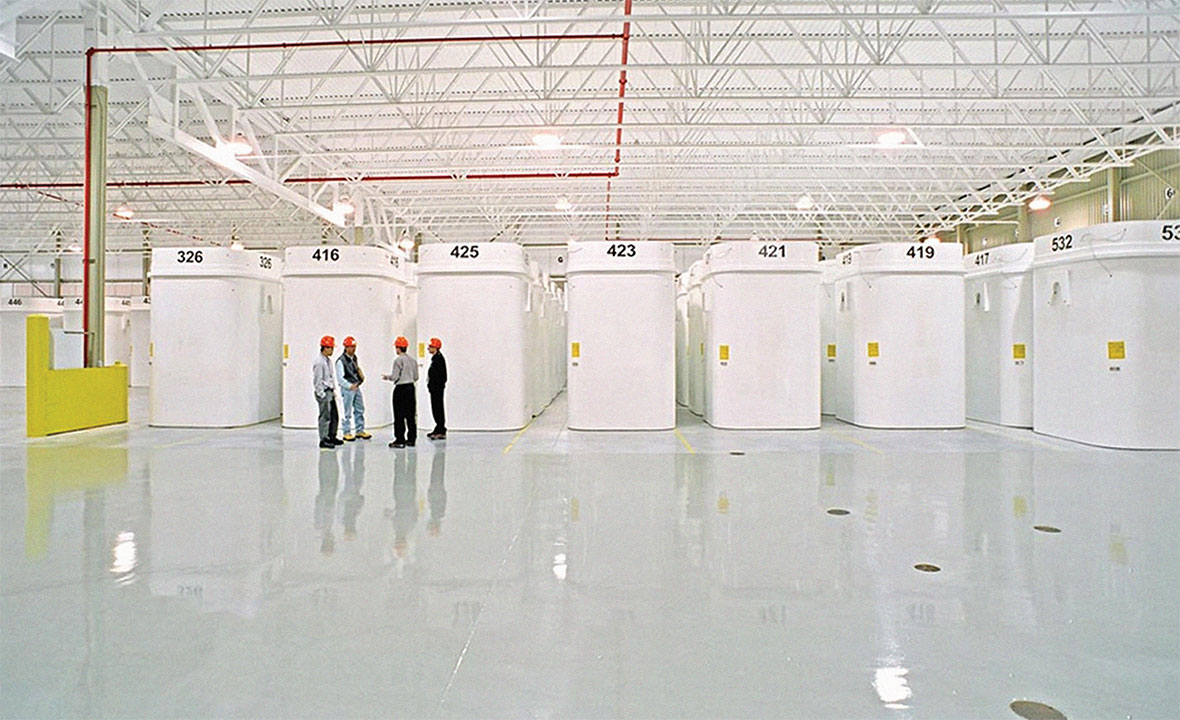 Dry storage containers for used nuclear fuel are managed at each of Canada’s nuclear power generating sites