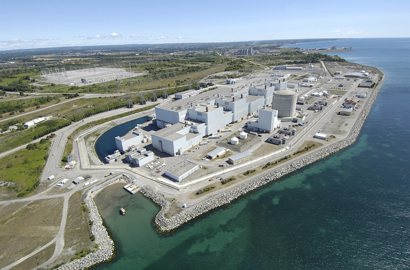 This is an aerial view of the Darlington site from the lake side.