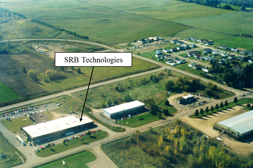 This photo shows an aerial view of the SRBT facility, which is located in Pembroke, Ontario.
