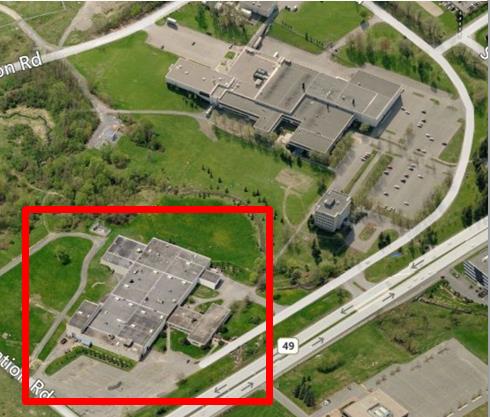 This picture shows an aerial view of the Best Theratronics Ltd. facility in Ottawa, ON