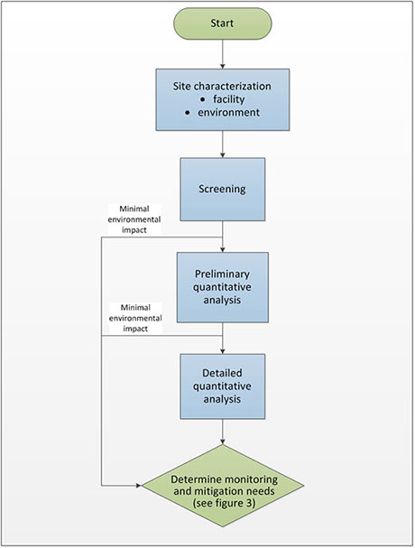 Illustration showing the environmental risk assessment process