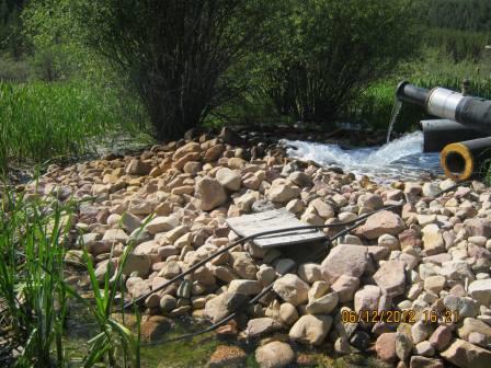 Figure 4-8: Treated effluent from the McArthur River water treatment plant