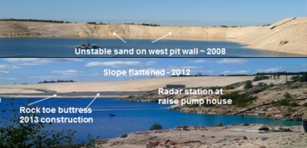 Figure 6-3: Ore slurry being transported from McArthur River Operation to the Key Lake Operation mill