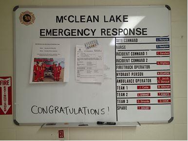 Figure 7‑12 :  Établissement de McClean Lake – Équipe d’intervention d’urgence