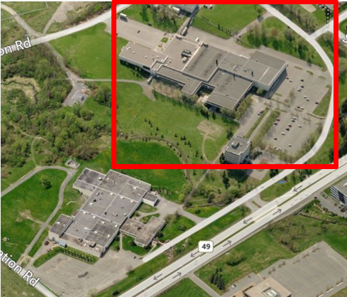 Cette image présente une vue aérienne de l’installation de Nordion à Ottawa (Ontario)