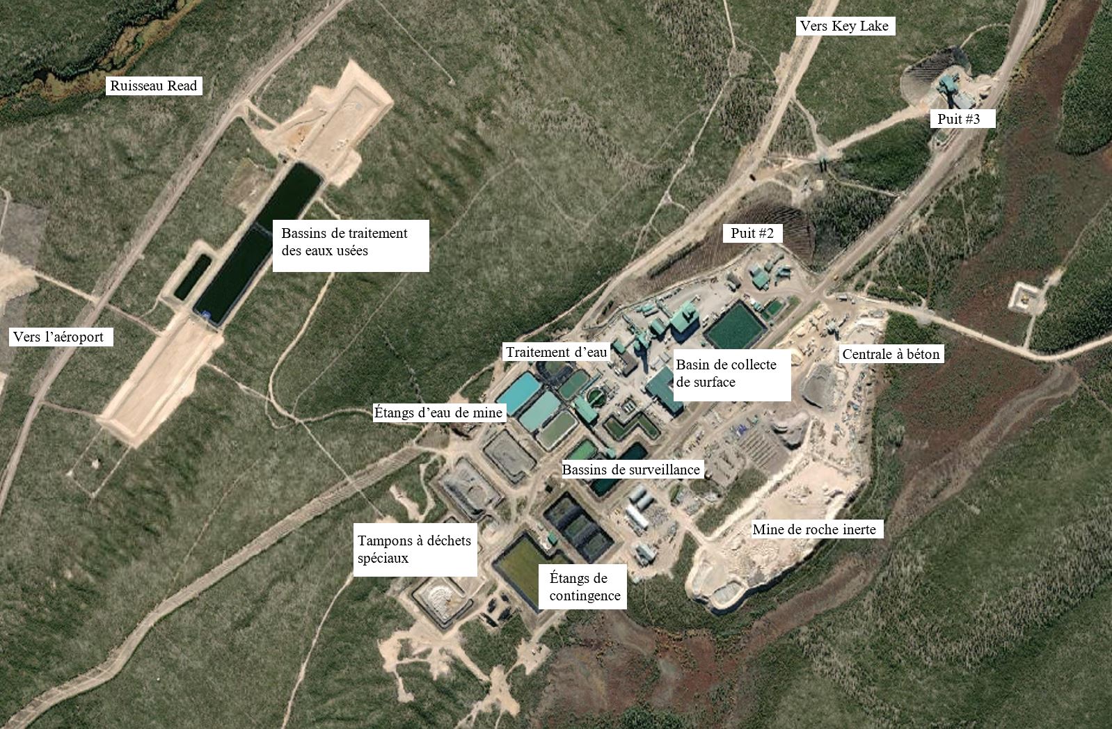 Vue aérienne de l’établissement de McArthur River