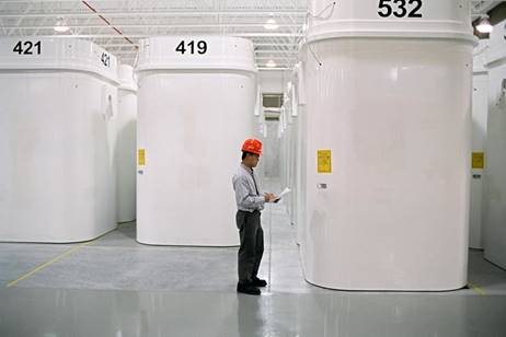 Image of dry storage containers at an OPG WMF