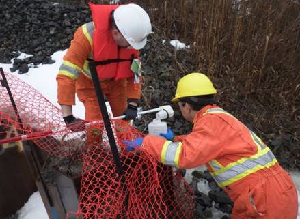 Image of compliance verification taking place at Port Granby