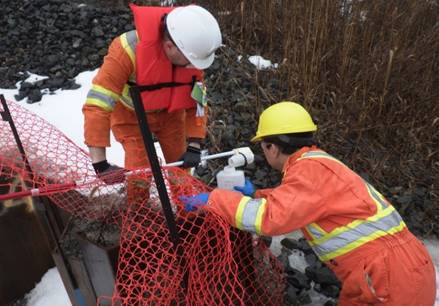 Image d’une activité de vérification de la conformité à Port Granby