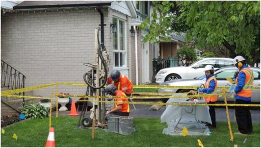 Image of radiological investigation at residential property