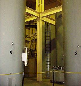 Image of internal view of the fuel storage at Gentilly-1