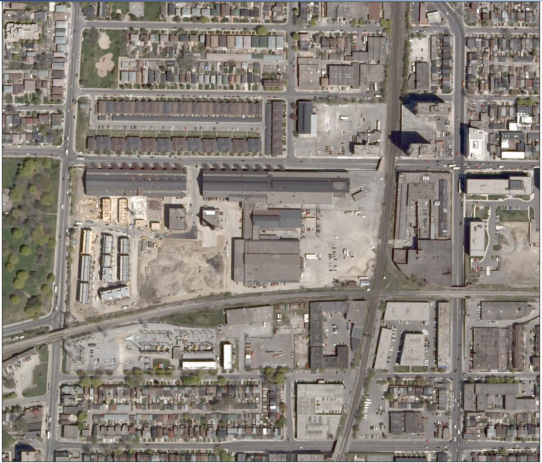 Figure 13-1: Aerial view of the GEH-C Toronto facility – Source: Cameco
This picture shows an aerial view of the GEH-C Toronto facility - Source: Cameco
The Toronto facility occupies a small site in the city of Toronto.