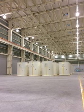 Image of Darlington storage overpacks stored at the Darlington WMF