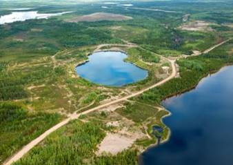 Image of Cluff Lake mining areas six years post-decommissioning