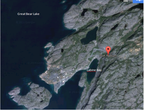 Image of Google satellite view of Port Radium
