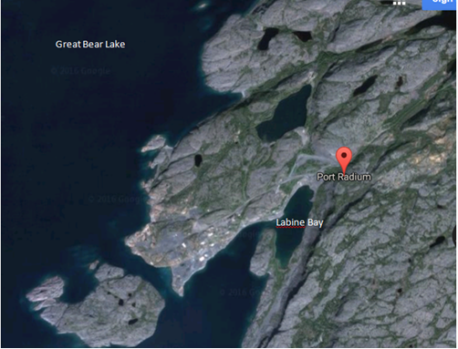 Vue satellite de Port Radium, d’après Google