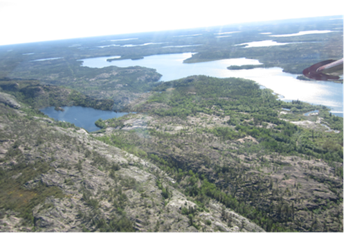 Aerial image of Rayrock mine