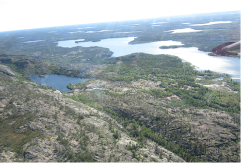 Vue aérienne de la mine Rayrock