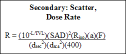 Secondary: Scatter, Dose Rate