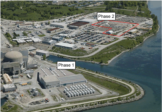 Phase 1 and 2 area of Pickering Waste Management Facility