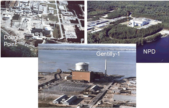 Douglas Point, NPD and Gentilly-1 Facilities
