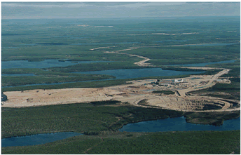 image: Installation de gestion des résidus en fonds de puits de Rabbit Lake