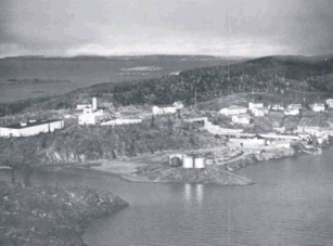 image: Vue aérienne du site minier de Gunnar