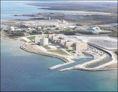 Aerial photo of the Bruce A and Bruce B Nuclear Power Plants