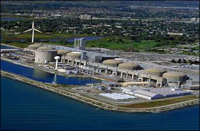 Photo aérienne de la centrale nucléaire de Pickering