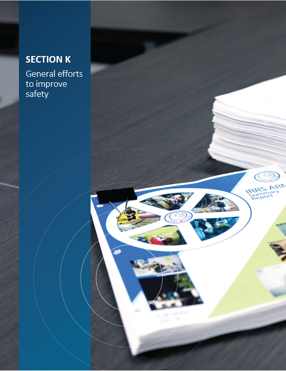 Cover image of report documents for 'Section K General efforts to improve safety'