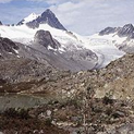 An expansive mountain range. 