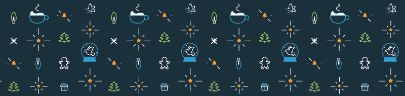 Pattern of holiday icons